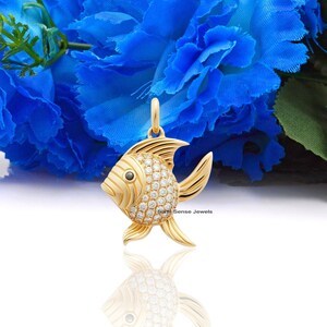 Diamond fish pendant 2025