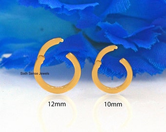 14k gouden ronde Charms houder, cirkel solide 14K gouden Charms houder, dikke link, cirkel Enhancer, gouden cirkel Charms Enhancer