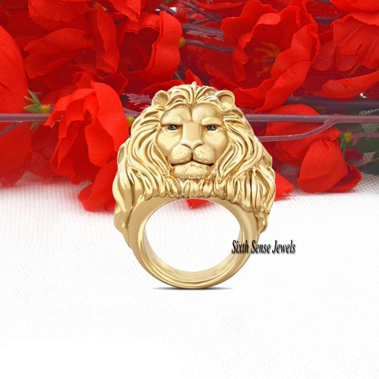 ✨️一点物✨️金色のライオンRING ✨️一点物✨️金色のライオンRING