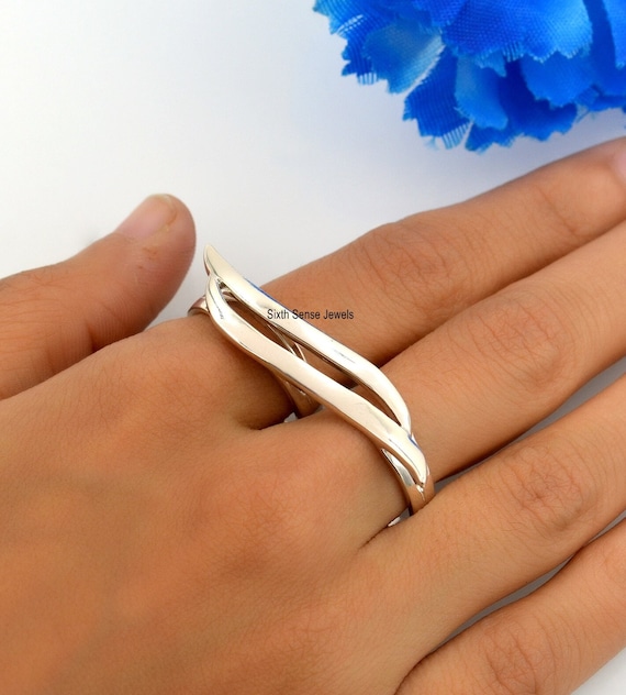 Glosy Silver Gejje Finger Ring - Mata Payals Exclusive Silver Jewellery