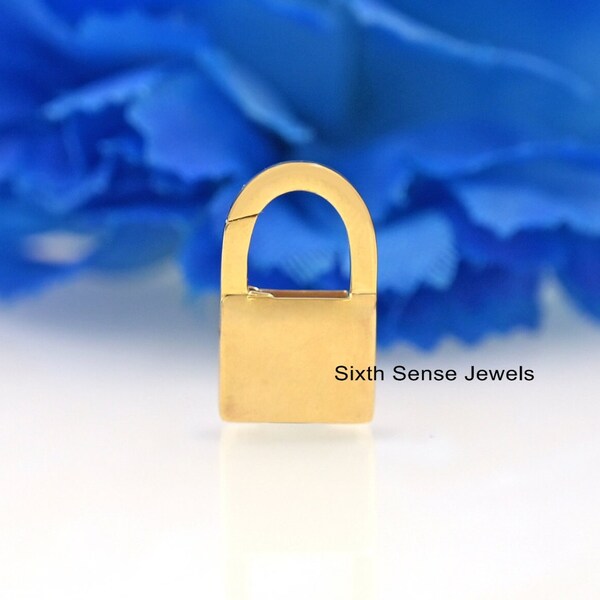 14k Solid Gold Push Carabiner Etsy