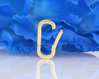 Anillo conector ovalado para dijes de oro de 14 quilates (15 mm)