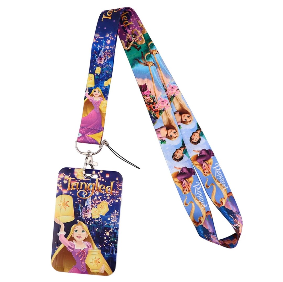 Rapunzel Themed Lanyard With ID Holder, Disney Pin Trading Lanyard - Etsy