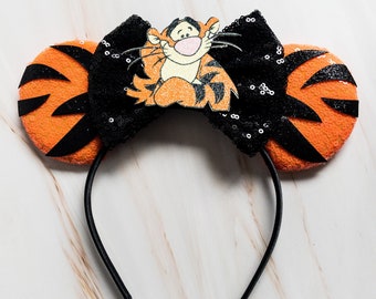 Tigger Inspired Minnie Ears, Winnie the Pooh Mickey Ears