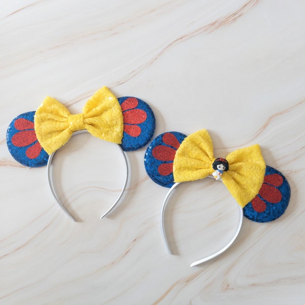 Snow White Minnie Ears, Snow White Mickey Ears, Princess Minnie Ears