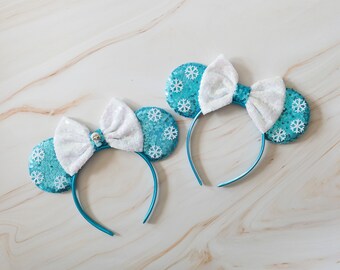 Frozen Minnie Ears, Elsa Minnie Ears, Princess Minnie Ears