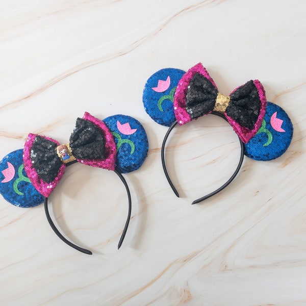 Anna Minnie Ears, Frozen Minnie Ears, Princess Minnie Ears