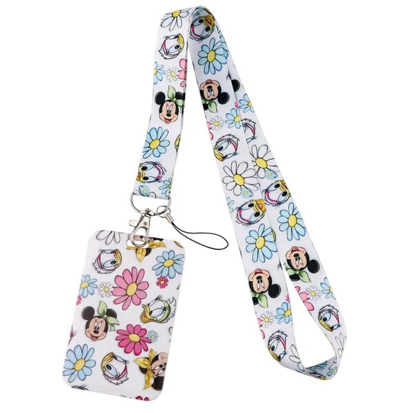 Minnie Mouse and Daisy Duck Lanyard with ID Holder, Disney Pin Trading Lanyard