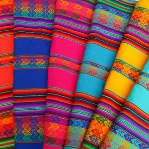 Tablecloth Table Cover 50&quot; x 93&quot;, 50&quot; x 84, 50&quot; x 48&quot; Peru Bolivia Ecuador Native Fabric Colorful and cozy.