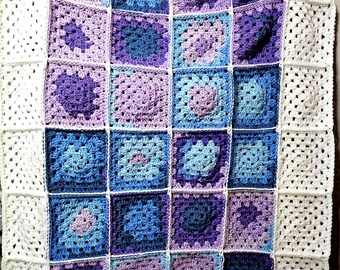 Granny Square Handmade Crochet Blanket