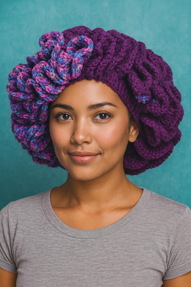 Crochet Ruffle Hat, Wavy Beanie Pattern - Etsy