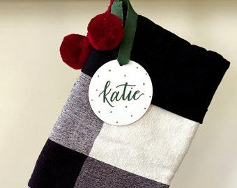 Custom Stocking Nametag | Personalized Christmas Stocking Name Tag | Stocking Tag | Stocking Stuffer