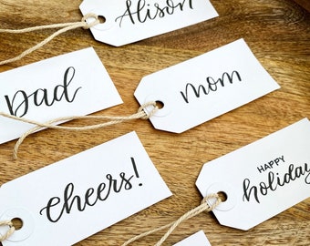 Custom Gift Tags | Personalized Gift Tags | Wedding Favor Tags | Present Tags | Holiday Gift Tags