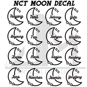 Holograficzna naklejka NCT Moon, Nct dream, Nct U, Nct 127