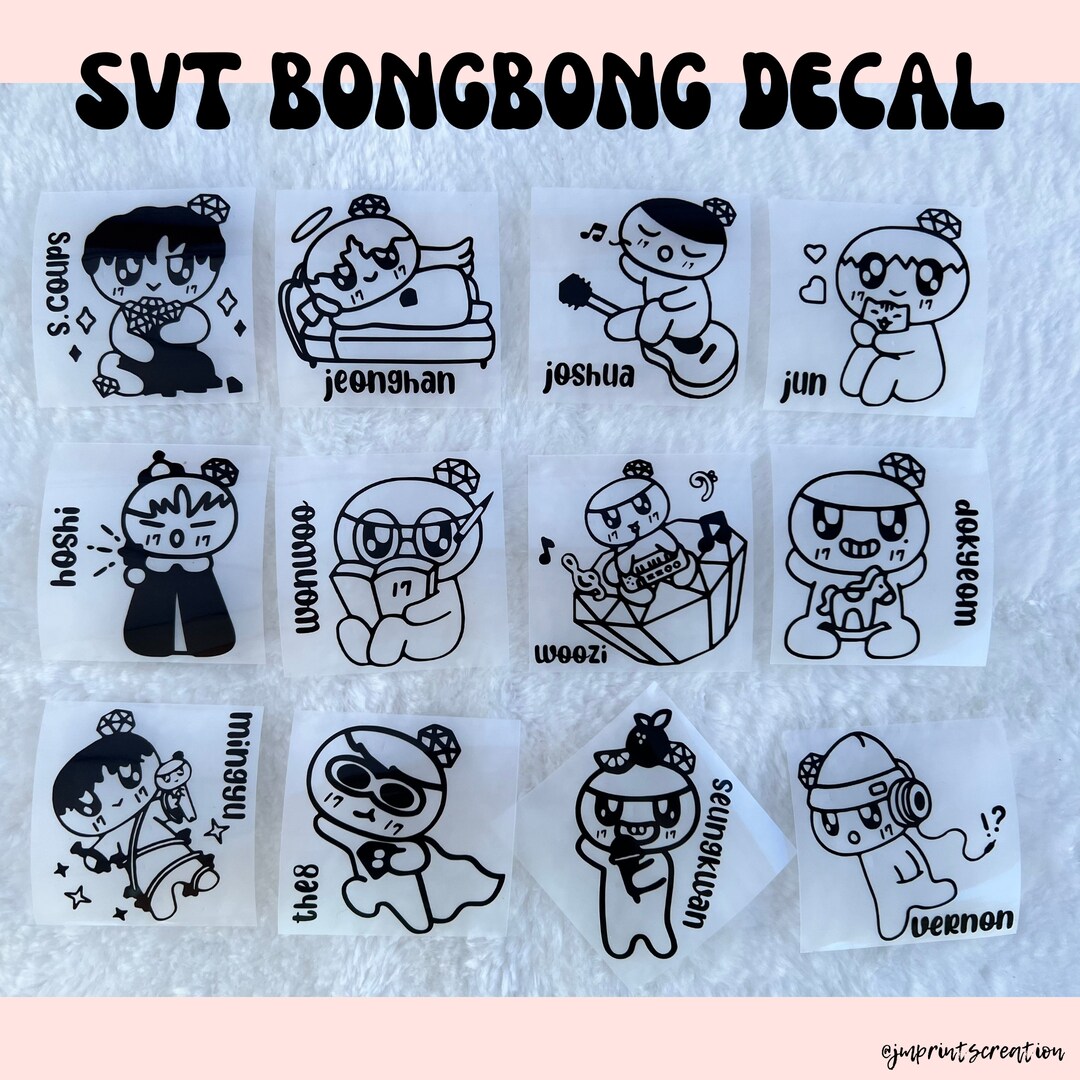 SVT Bongbong Decal, K-pop, Seventeen Group Set - Etsy
