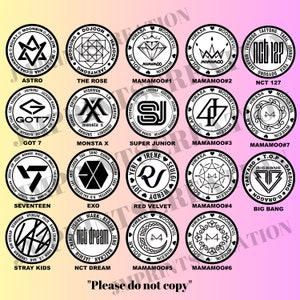 K-pop Group Laptop and Car stickers, Super Junior, Astro, Stray kids, Mamamoo, Kpop cool stickers