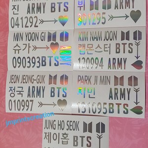 BTS Bias Sticker Set
