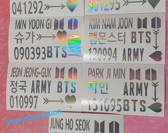 BTS Bias Sticker Set