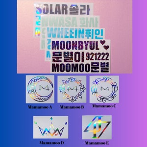 Mamamoo Light Stick Decal, Mamamoo stickers, Mamamoo decals, Kpop decals, Kpop stickers