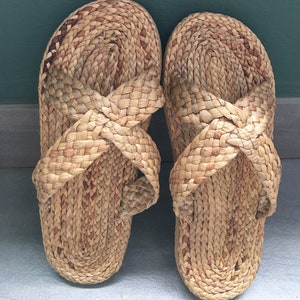 Water Hyacinth Sandals eco friendly Sandals Simple Sandals Unisex Sandals Kid Sandals Handmade Sandals Handmade shoes image 2