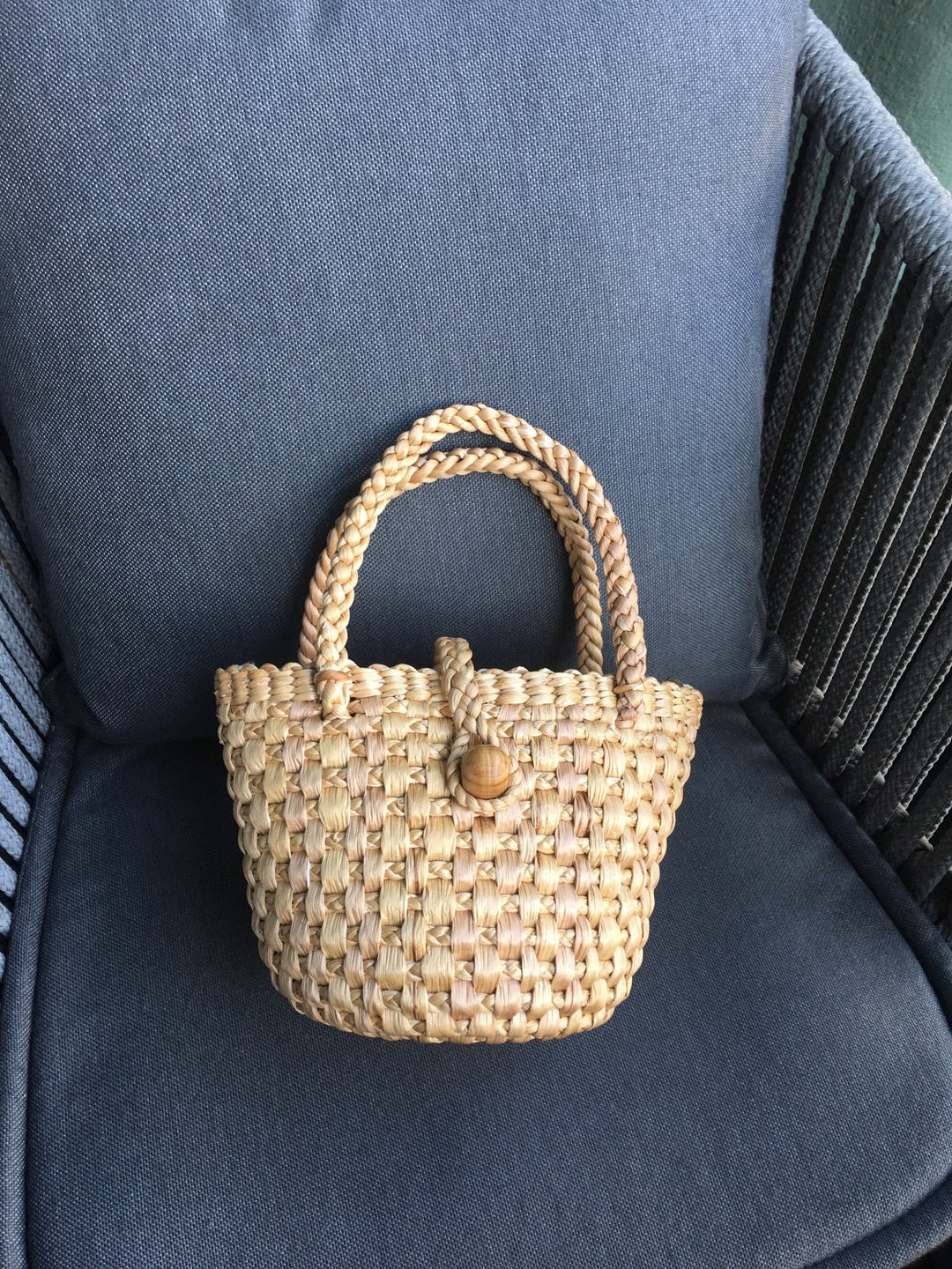 Handmade Water Hyacinth Weaving Bag, Petite Cocktail Bag - Etsy