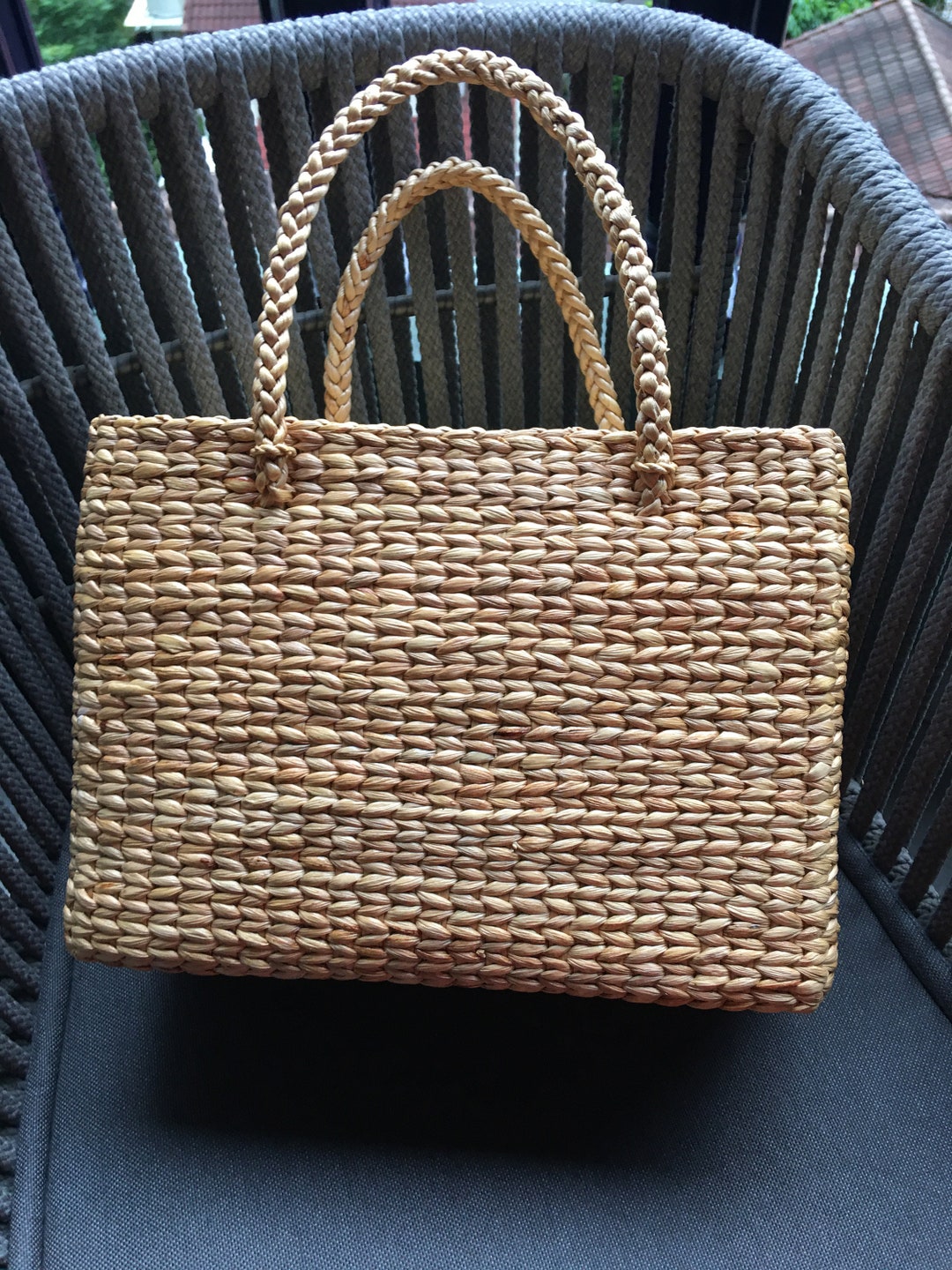 Handmade Water Hyacinth Weaving Bag, Medium Everyday Tote - Etsy
