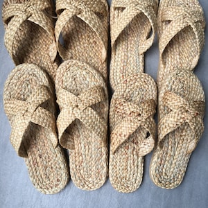 Water Hyacinth Sandals eco friendly Sandals Simple Sandals Unisex Sandals Kid Sandals Handmade Sandals Handmade shoes image 6