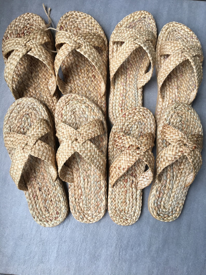 Water Hyacinth Sandals eco friendly Sandals Simple Sandals Unisex Sandals Kid Sandals Handmade Sandals Handmade shoes image 6