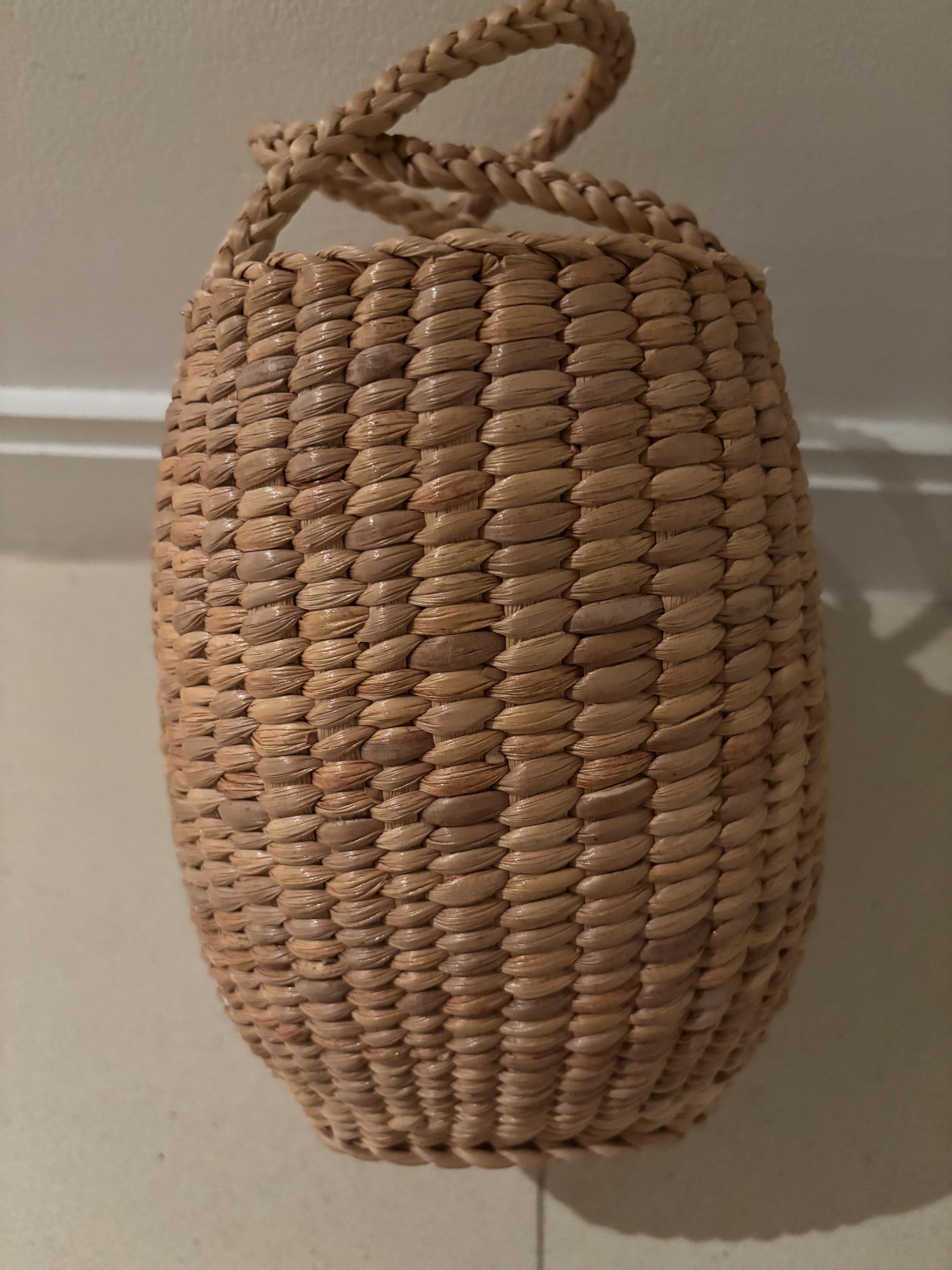 Handmade Water Hyacinth Tote Bag, Woven Straw Basket, Thailand - Etsy