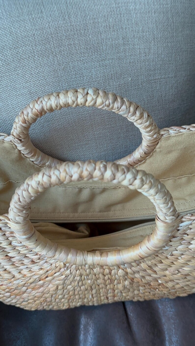 Handmade Water Hyacinth Weaving Bag, Butterfly Design - Etsy