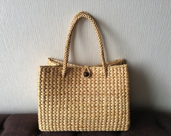 Water hyacinth bag, Handbag, Classy Handbag, Hand Woven Bag, Eco friendly Bag, Tote Bag, Medium Size Bag,