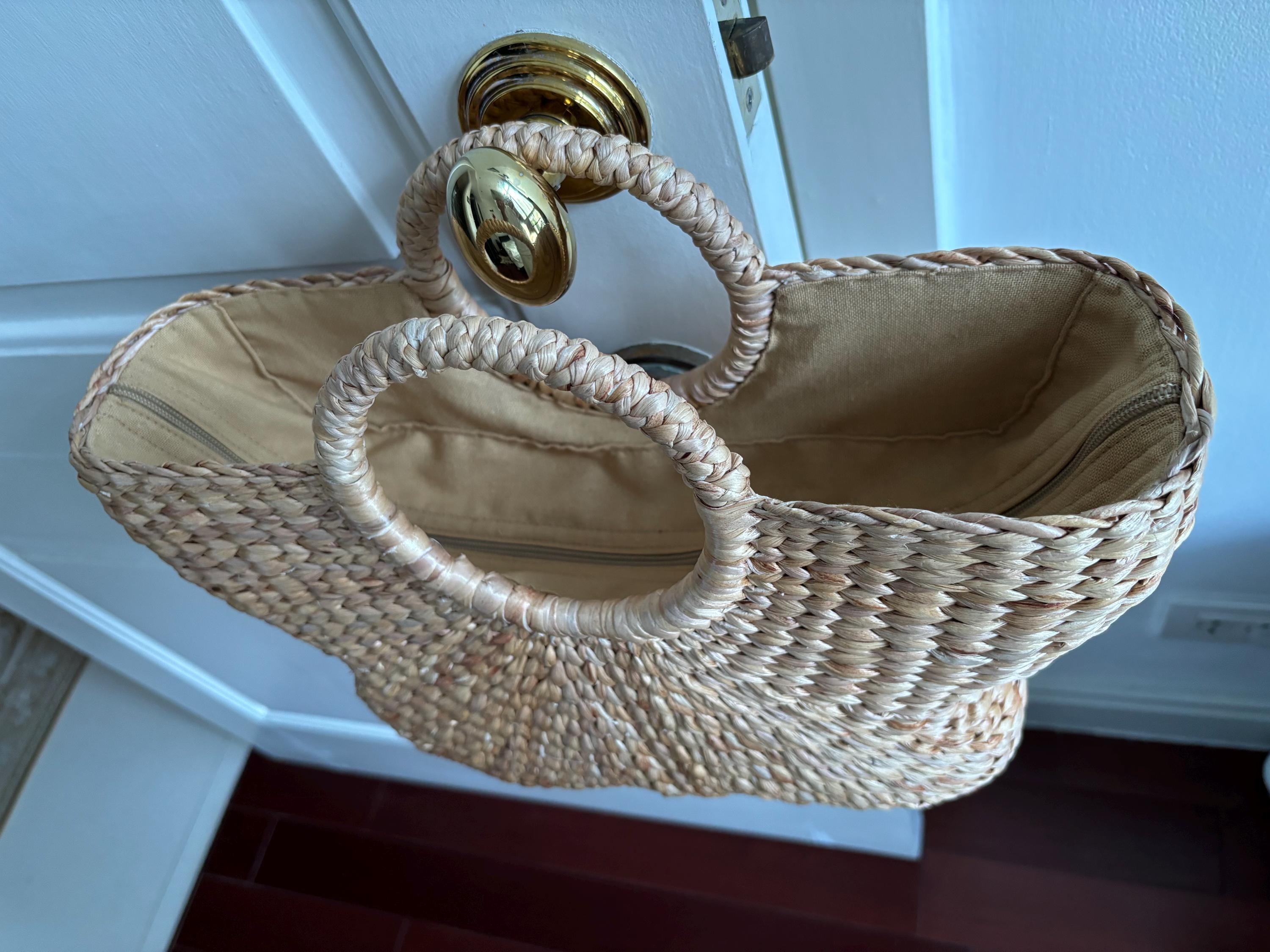 Handmade Water Hyacinth Weaving Bag, Butterfly Design - Etsy