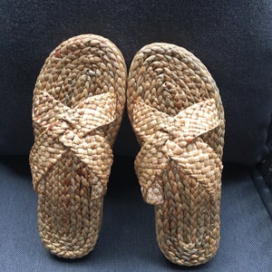 Water Hyacinth Sandals eco friendly Sandals Simple Sandals Unisex Sandals Kid Sandals Handmade Sandals Handmade shoes image 4