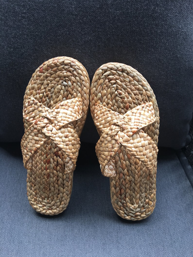 Water Hyacinth Sandals eco friendly Sandals Simple Sandals Unisex Sandals Kid Sandals Handmade Sandals Handmade shoes image 4
