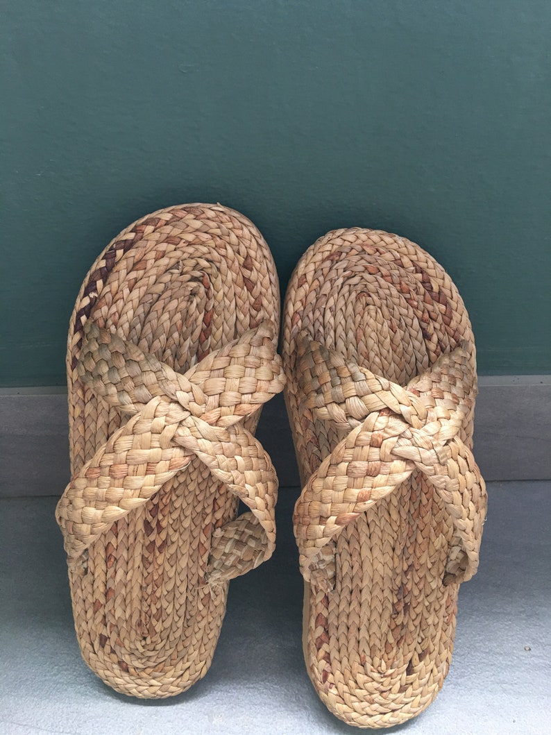 Water Hyacinth Sandals eco friendly Sandals Simple Sandals Unisex Sandals Kid Sandals Handmade Sandals Handmade shoes image 2