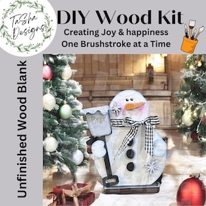 Snowman Decor, DIY Shelf Sitter, DIY Christmas, Snowman Craft, DIY Craft Kits, Wood Kit, Craft kit, Craft Kits for Adults, Christmas Decor