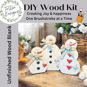 Snowman Shelf Sitter, DIY Wood Kit, Snowman Decor, Christmas Decor, DIY Snowman, Winter Decor,  Christmas, DIY Craft Kit, Snowman Wood Blank
