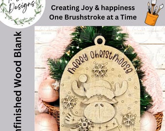 DIY | Merry Christmoose Ornament | DIY Christmas Ornament | Moose | Seasonal Decor | Gift Tag | Christmas | Ornament | Gift | Holiday Decor
