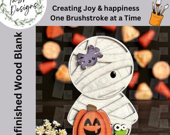 DIY l Halloween Mummy Shelf Sitter l Halloween Decor l Mummy l Seasonal Decor l Home Decor l Mantel Decor l Fall Decor