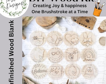 DIY Interchangeable Signs, 3" Round Inserts, DIY Seasonal Inserts, DIY round signs, wood blanks, Interchangeable Inserts, Volume 6 Seasonal
