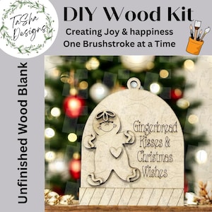 DIY l Gingerbread Kisses Ornament | Christmas Ornament | Christmas Decor | Ornament | Seasonal Decor | Christmas | Gingerbread | Gift Tag