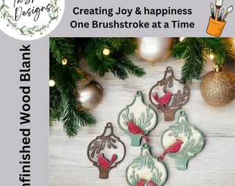 DIY l Cardinal Christmas Ornament Bundle l Ornament l Cardinal Ornament l Christmas Decor l Seasonal Decor l Gift Tag l Cardinal l Ornaments
