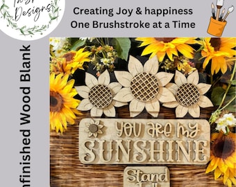 DIY Add-on for Interchangeable Farmhouse Truck | You Are My Sunshine | Interchangeable | Sunflower | Home Decor | Everyday Decor | DIY Truck