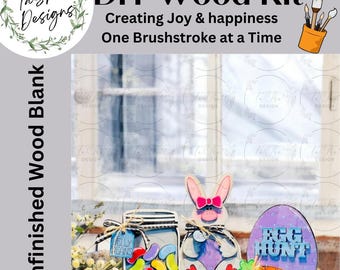 Easter Jellybean Hop, Bunny Easter Egg Hunt, Easter Centerpiece, DIY Easter Display, Bunny Shelf Sitter, Bunny Hop Sign, Jellybean Roll