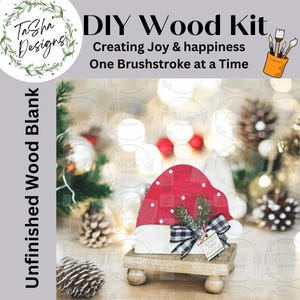 Santa Decor, DIY Shelf Sitter, DIY Christmas, Christmas Craft, DIY Craft Kits, Wood Kit, Craft kit, Craft Kits for Adults, Christmas Decor