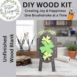 DIY Add-on for Interchangeable Easel/Base | Shamrock | Interchangeable | DIY | Home Decor | St Patricks Decor | Seasonal Decor l Lucky