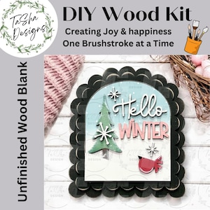 DIY Interchangeable Small Arched Boho Sign Add-on | Hello Winter | DIY | Home Decor | Seasonal Decor | Christmas Decor l Holiday l Winter