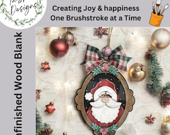DIY Primitive Santa Ornament | Seasonal Decor | Santa Decor | Christmas Decor | Holiday Decor | Vintage | DIY Christmas Ornament | Santa Tag