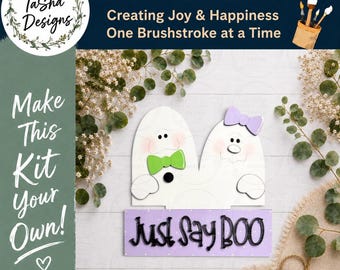 DIY Add-on for Interchangeable Window Box | Just Say Boo Window Box Insert | Home Decor | Interchangeable Shelf Sitter | DIY Halloween