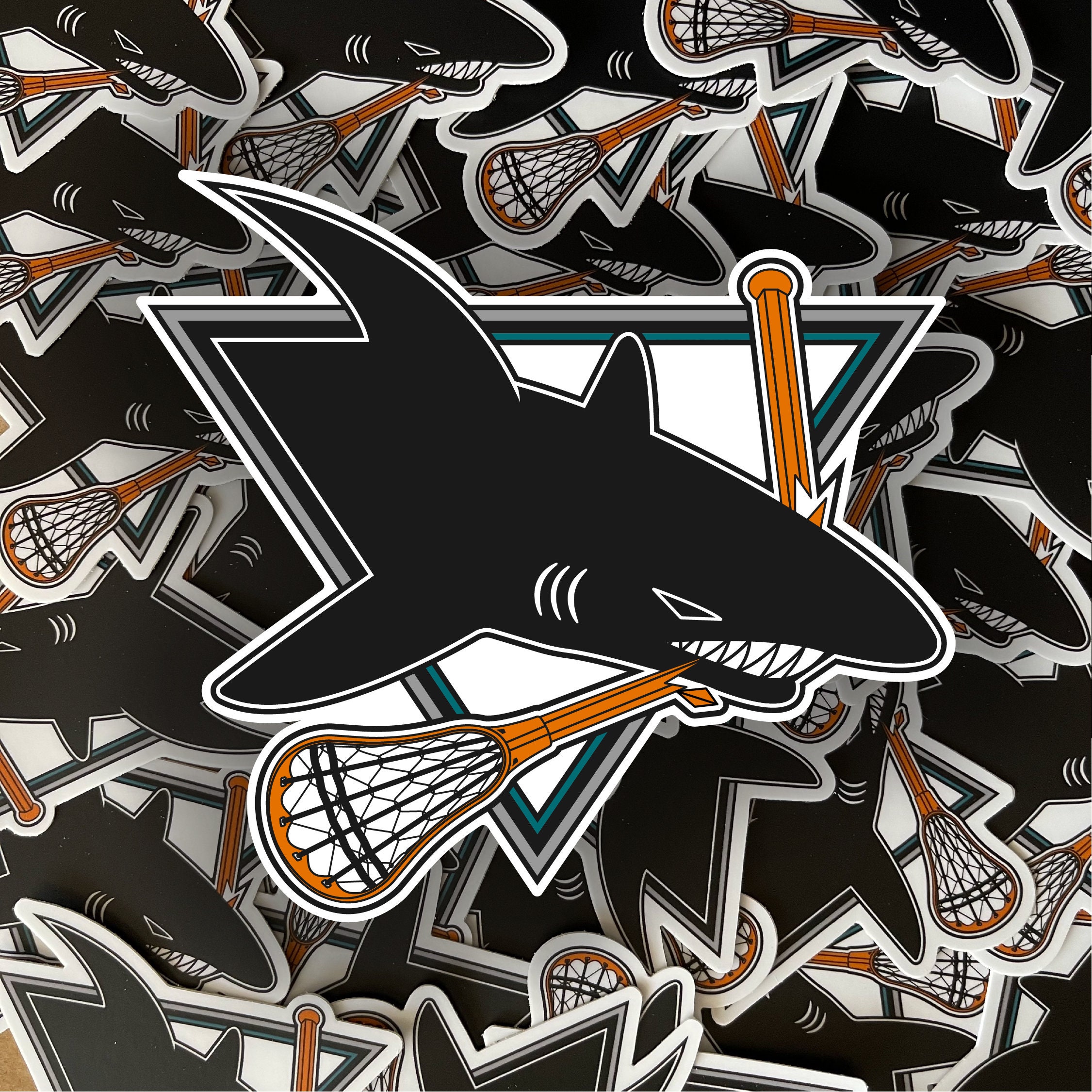 Sharks Lacrosse Sticker Etsy